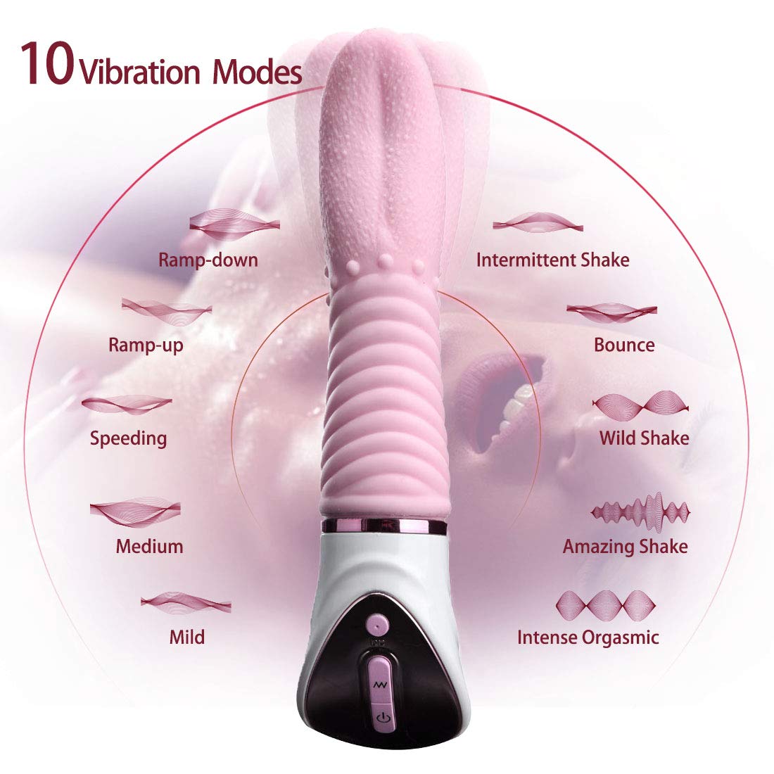 10 Speed Tongue Oral Sex G Spot Vibrating Massager G-bliss O-maker Toy - Image 3