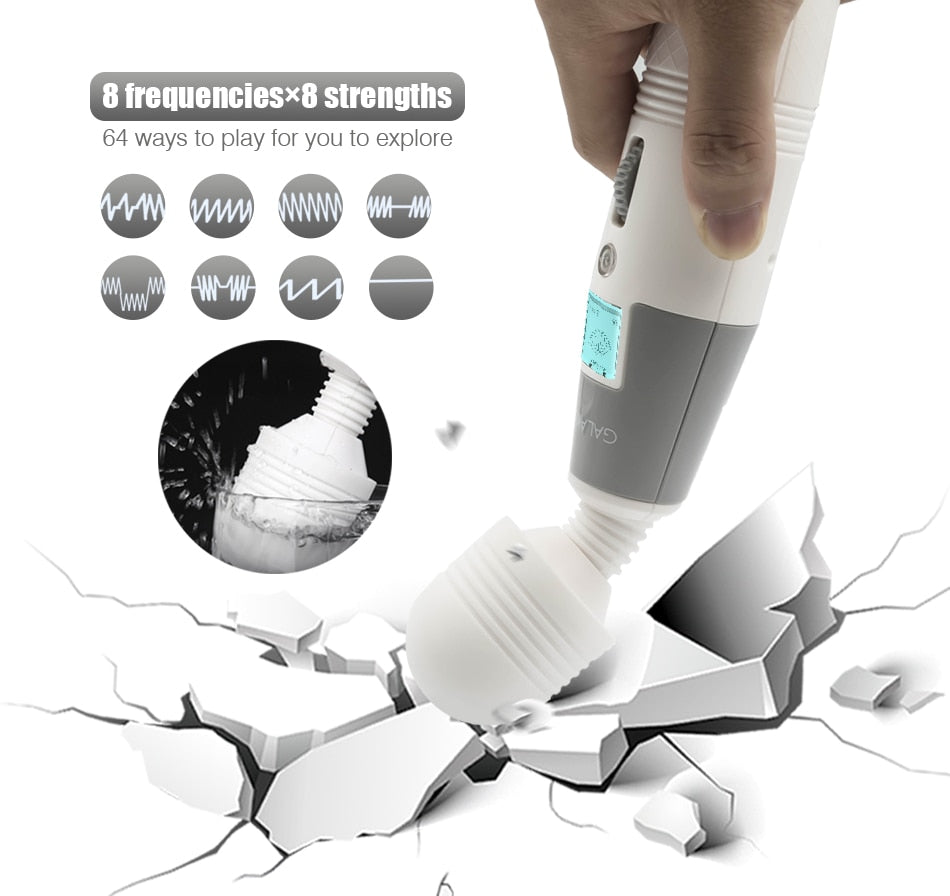 64 Modes Body Massage Powerful Magic Wand Vibrator G-bliss O-maker Toy - Image 3