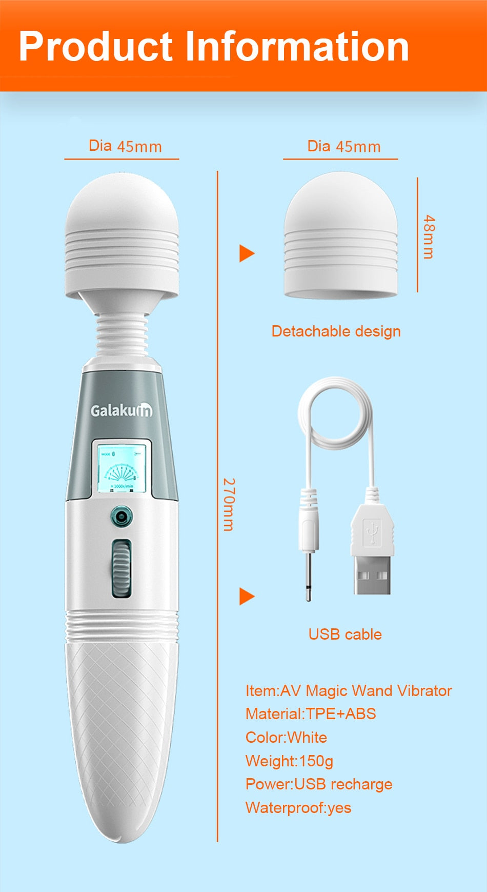 64 Modes Body Massage Powerful Magic Wand Vibrator G-bliss O-maker Toy - Image 9