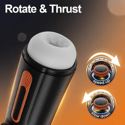 Chris-6 IN 1 10 Vibrating & Thrusting with 4 Sucking Automatic Knob Adjusting Male Masturbator - Image 4