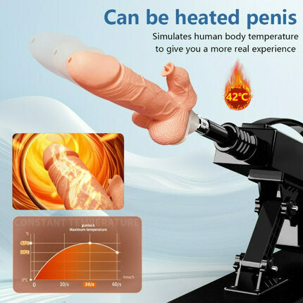 Acmejoy - Automatic Heating Swinging Vibrating Sex Machine with Dildo 14.6 Inch - Image 8