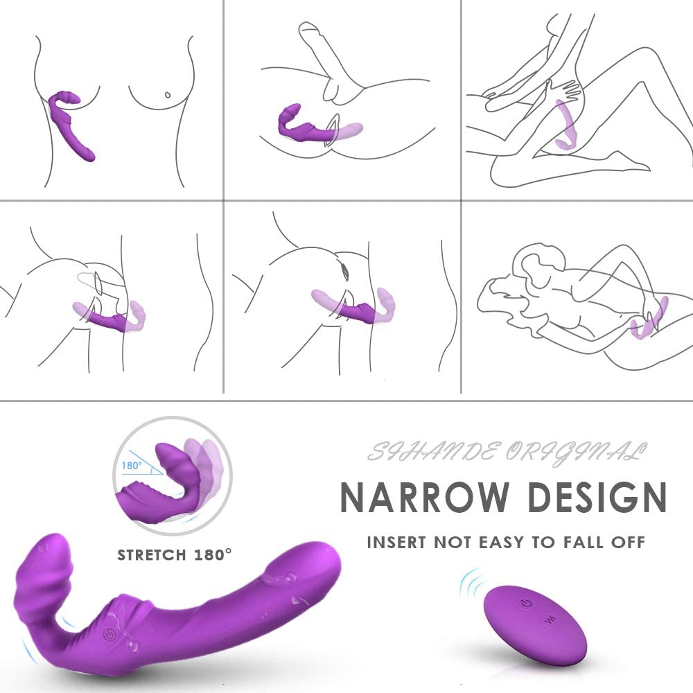 Double Head G-Spot Stimulate Clitoris Realistic Dildo Lesbian Vibrator G-bliss O-maker Toy - Image 3