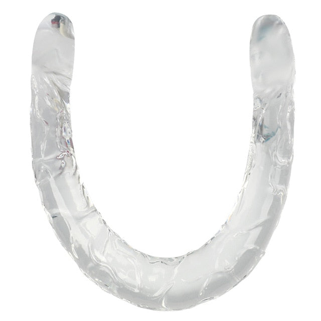 Double Long Soft Jelly Realistic Dildo - Image 3
