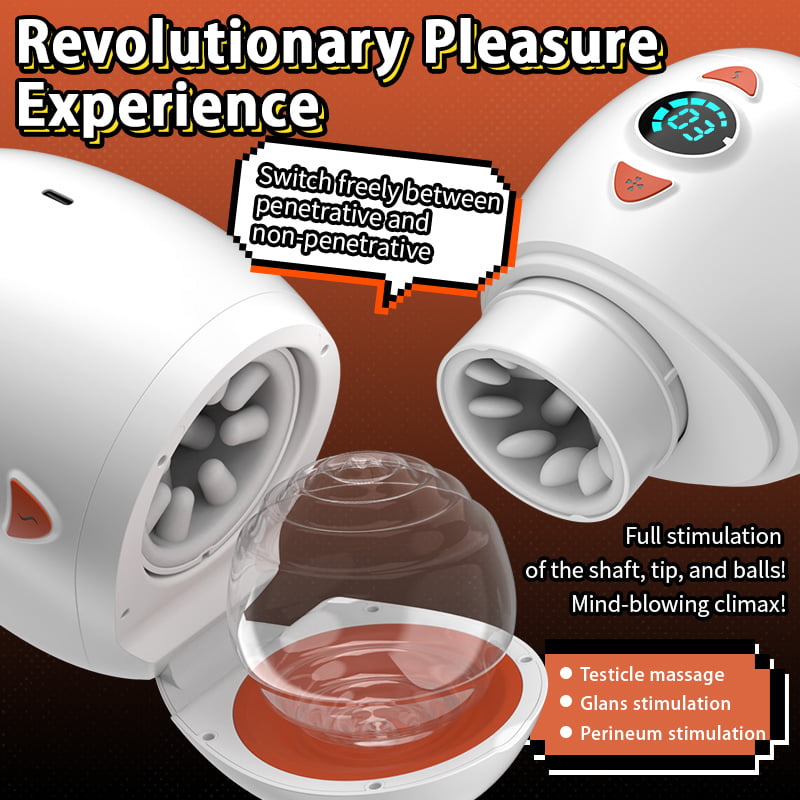 Acmejoy - Electric Male Masturbator with Rotating Piston, Glans Vibration & Testicle Massage - Image 3