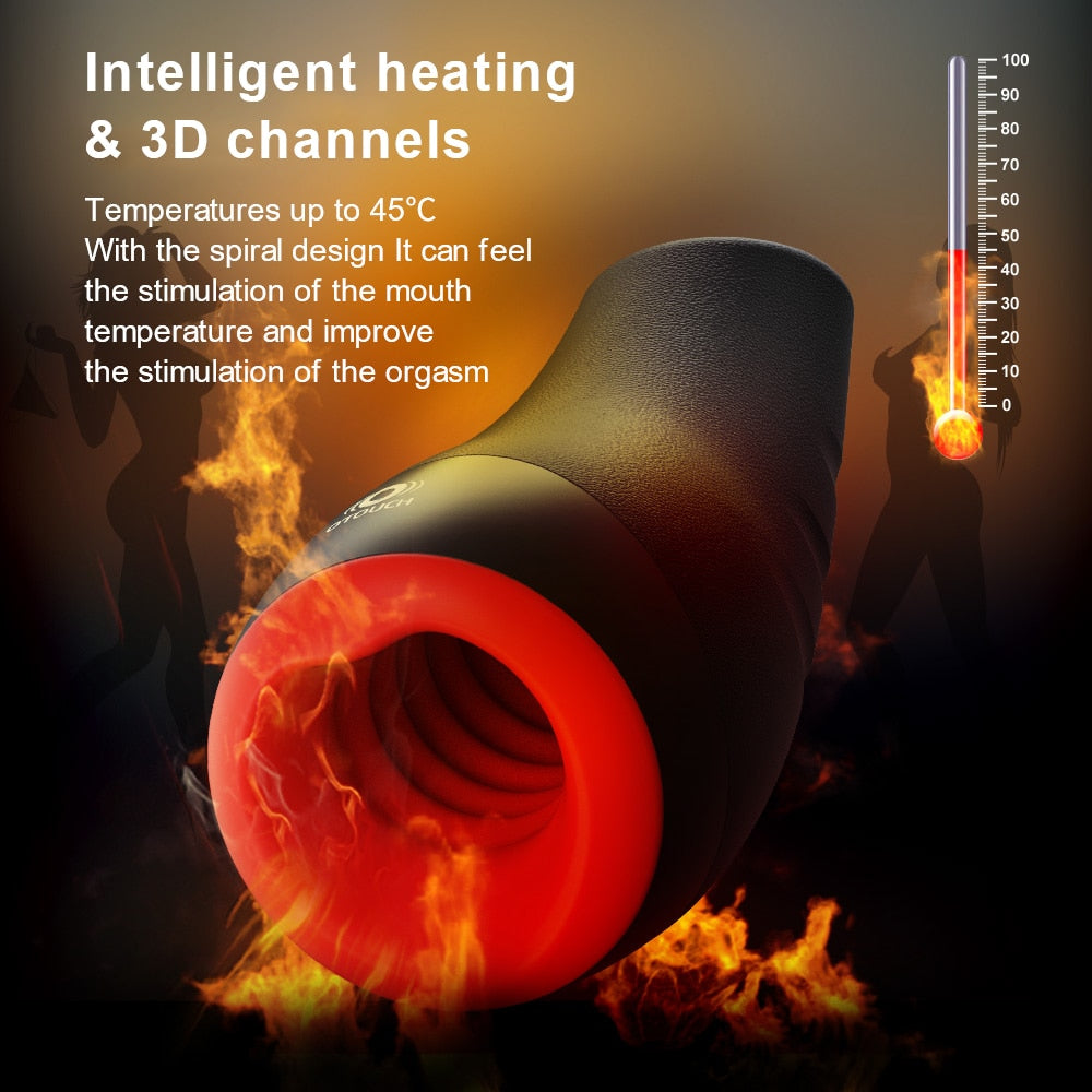 Man Glans Penis Training Automatic Heating Male Masturbator - Image 3