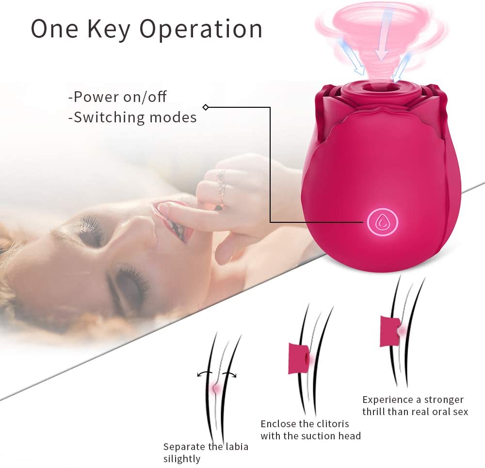Rose Shape Vagina Sucking Vibrator - Image 4