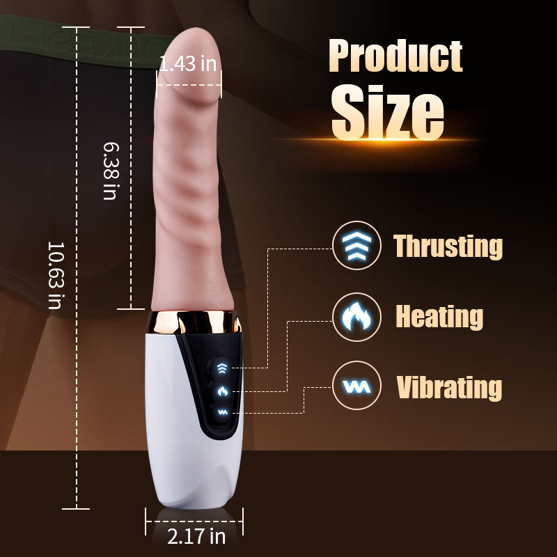 Sex Machine 6.38 IN Thrusting Dildo Vibrator with Heating - Image 3