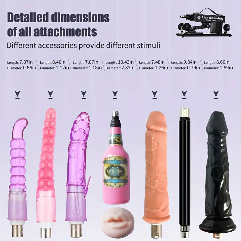 Ultimate Pleasure with Top-Rated Sex Machine 7 Accessories Automatic Thrust Anal Love - Image 3